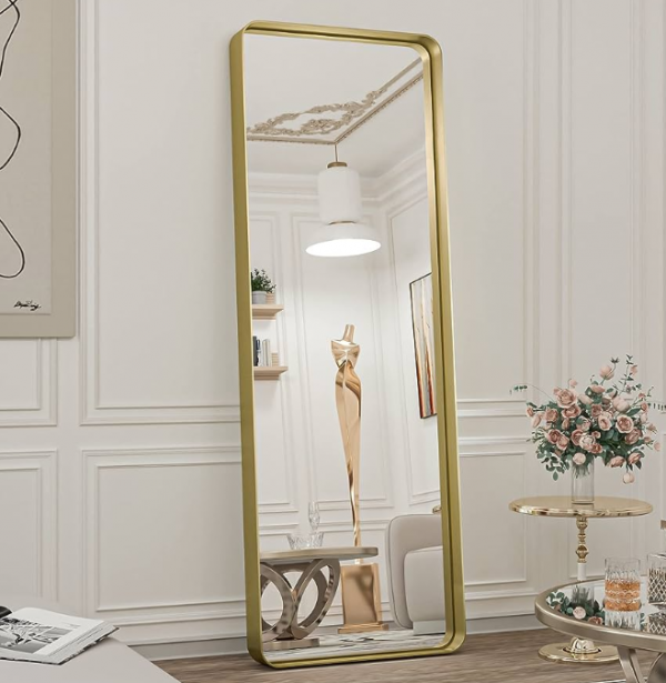 Cermin Berbingkai Berlapis Emas